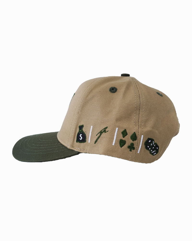 FVV Snapback - Tan/Green
